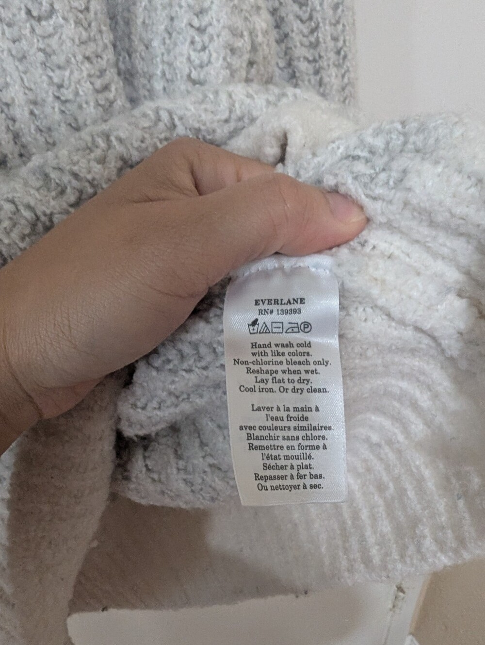 Everlane Grey Luxe Teddy Wool Oversized Half Zip Knit Sweater - Picture 15 of 16